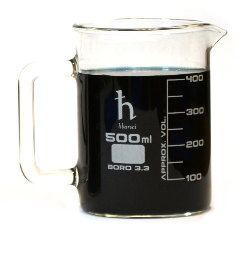 EISCO Premium Hand Crafted Beaker Mug, Thick Borosilicate 3.3 Glass, 16.9oz (500mL) Capacity - Large Size - Pint Glass or Coffee Mug Sized - Image 4